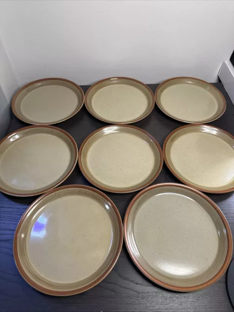 Mikasa VTG Country Cabin 8-1/8” Salad Plates Ben Seibel Potters Art Set Of 8