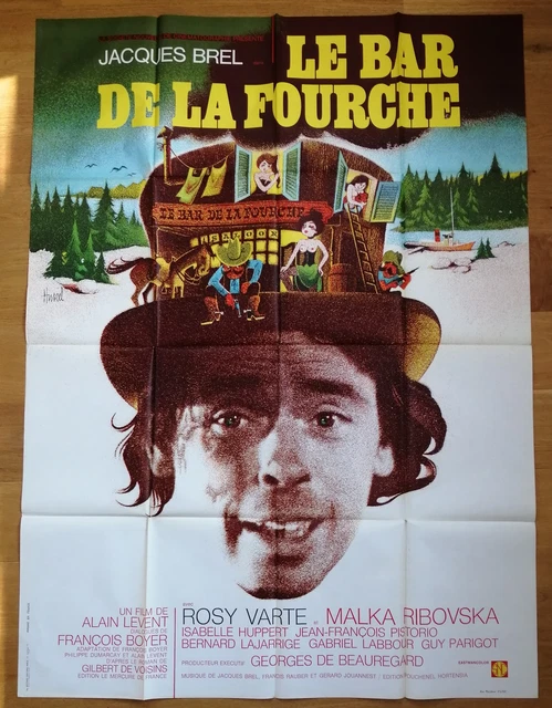 JACQUES BREL bar de la fourche affiche cinema originale '72