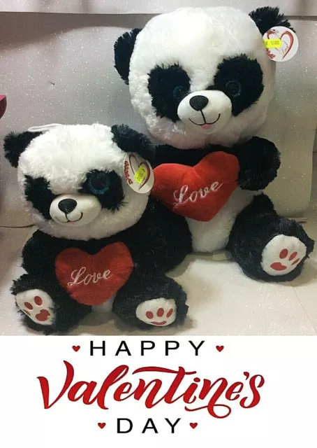 SAN VALENTINO AMORE Love Panda Peluche Con Cuore Plush With Heart