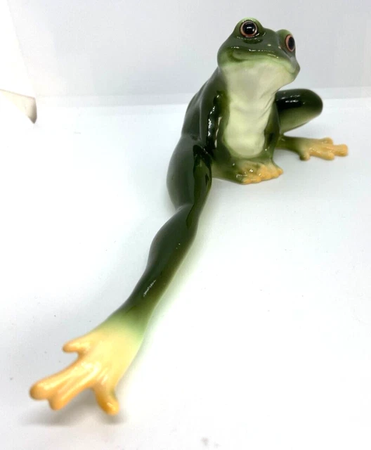 FRANZ PORCELAIN FROG Figurine Amphibia Collection Sitting 1 Long Leg