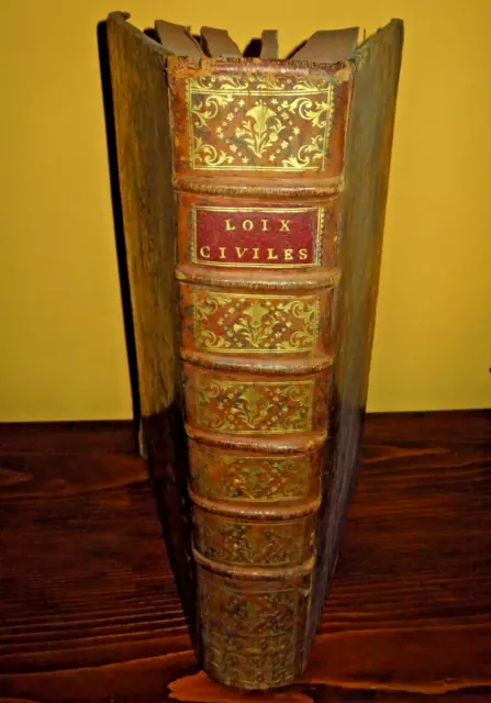 1777 -J. Domat LES LOIX CIVILES DANS LEUR ORDRE NATUREL- Folio -DIRITTO-