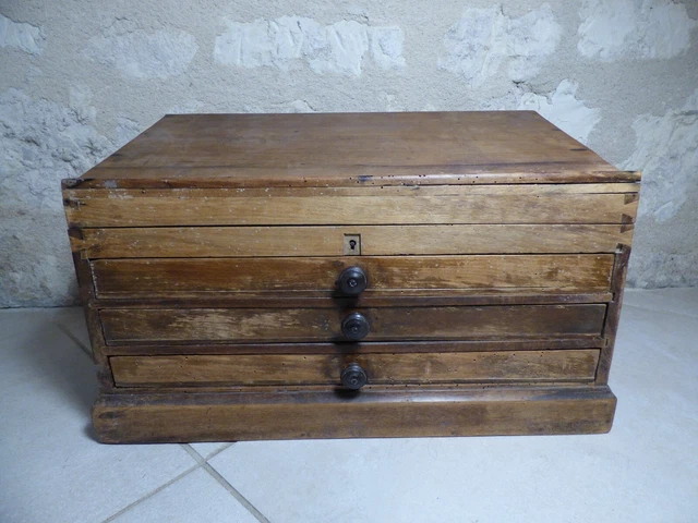 Coffret D’outils D’horloger Ancien - Fin 1800 - Avec Jauges D’épaisseur - Occasion