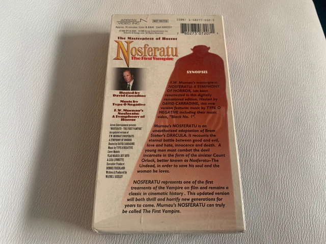 NOSFERATU FIRST VAMPIRE VHS RARE Horror David Carradine Type O Negative
