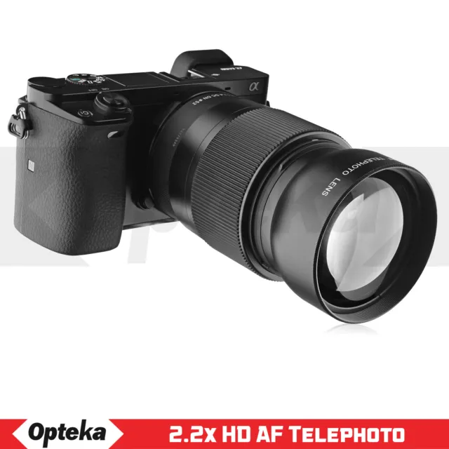 Teleobjetivo Opteka 2.2X para lente Panasonic Lumix G X Vario 35-100mm f/2.8 II OIS