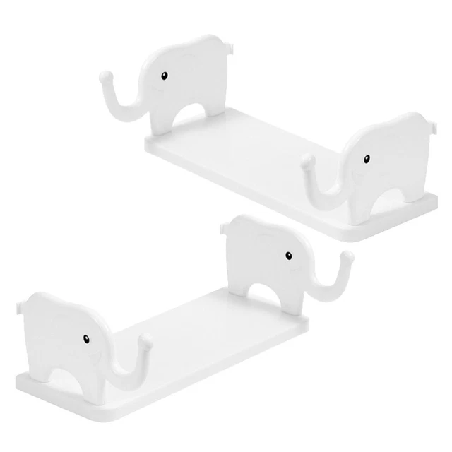 2pcs Adhesive Floating Shelf Wall Storage Shelf Bathroom Kitchen Organizing Rack