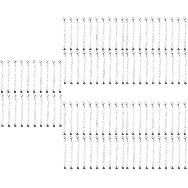 100 piezas Cadenas Extensoras Hágalo Usted Mismo Pulseras Fabricación Cadenas Joyería Hágalo Usted Mismo Material