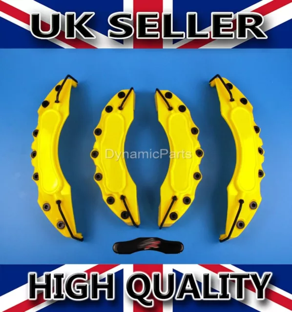 FRONT & REAR Yellow Brake Caliper Covers Set Kit Abs For Seat Fr With  Sticker £15.13 - PicClick UK