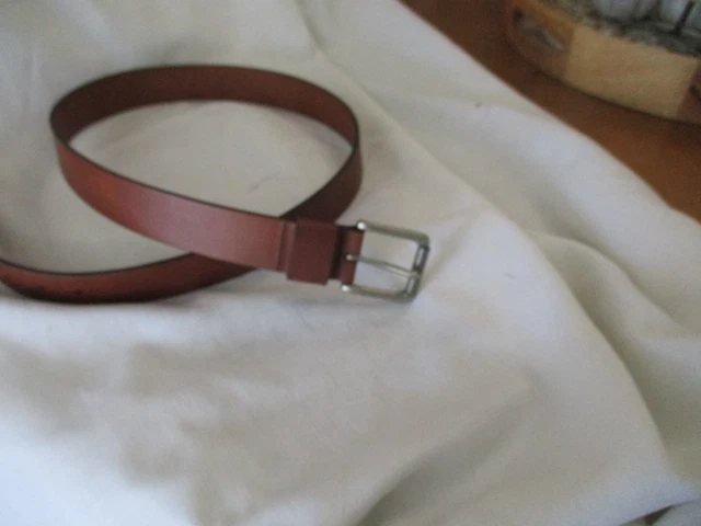 dimensions by wcm Men's belt  genuine leather brown roller bar single ply 40