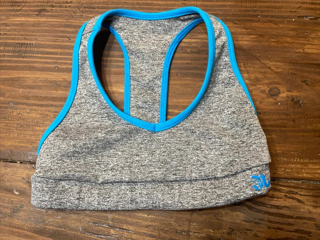Jo + Jax Dancewear Top New York Activewear Girls Size Child Medium Gray Blue Bra