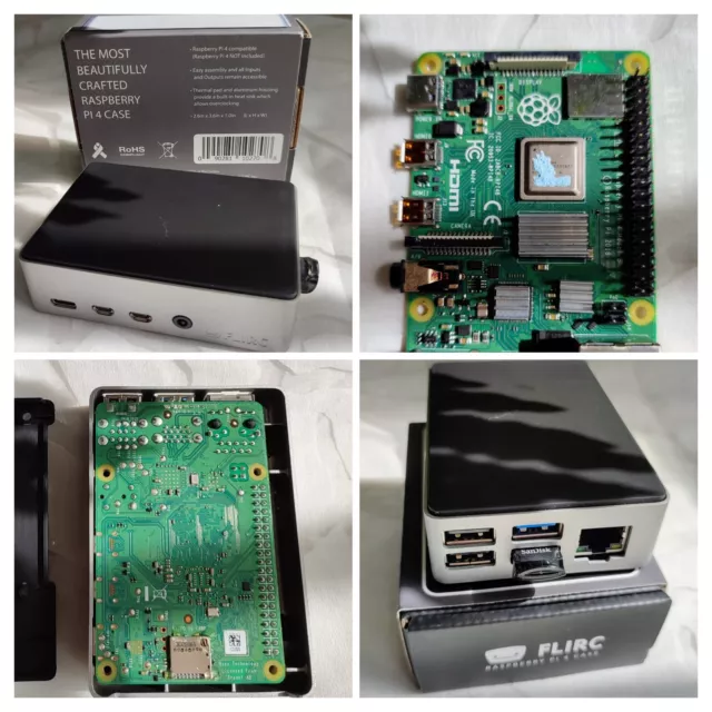 Raspberry Pi 4 Model B Rev 1.1 With 4gb Ram Flirc Case & 64gb USB Storage