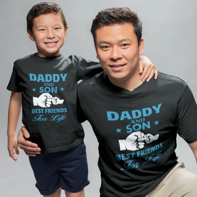 Daddy and Son Matching T-shirt Friends for Life Family Present Father's Day Gift