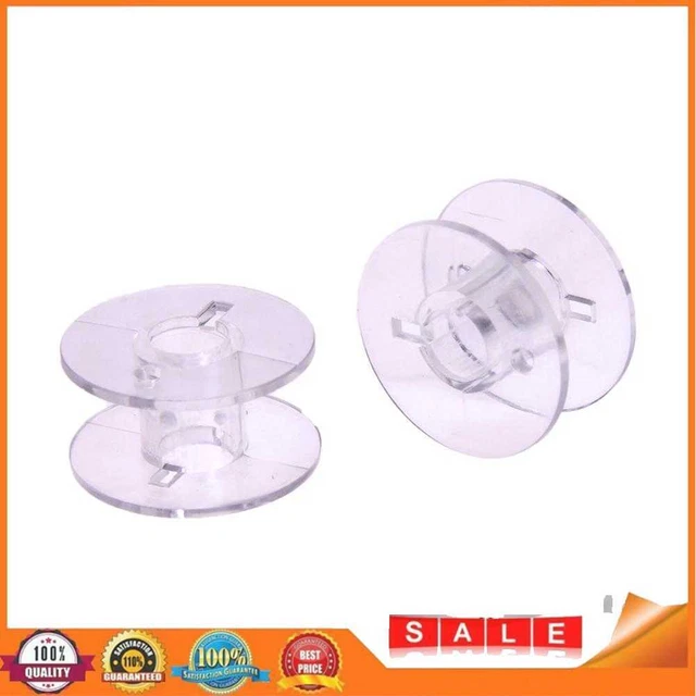 250pcs Universal Plastic Transparent Empty Bobbins Spool for Sewing Machine