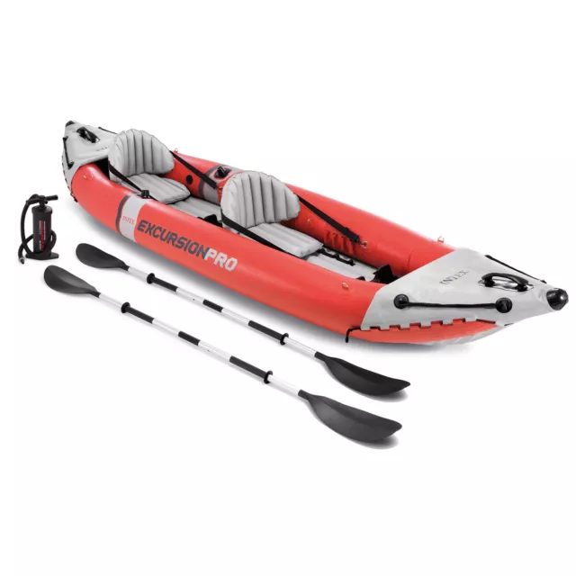Kit kayak INTEX Excursion Pro K2 bateau pneumatique + pagaie + pompe pour 2 personnes 2