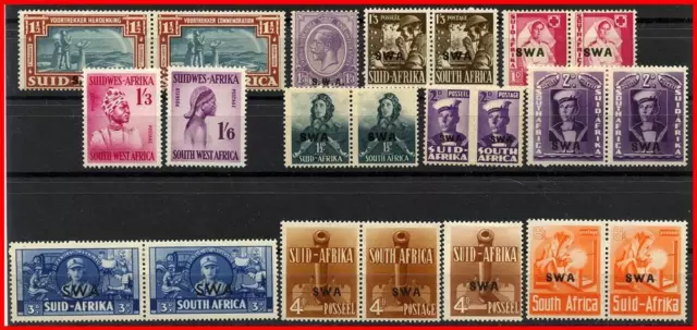 South West Africa 1927 54 Small Lot Of Mlh Stamps Cv$90.00