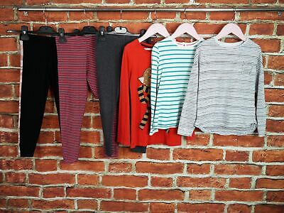 Girls Bundle Age 6-7 Years M&S Next Leggings T-Shirts Stripe Graphic Kids 122Cm