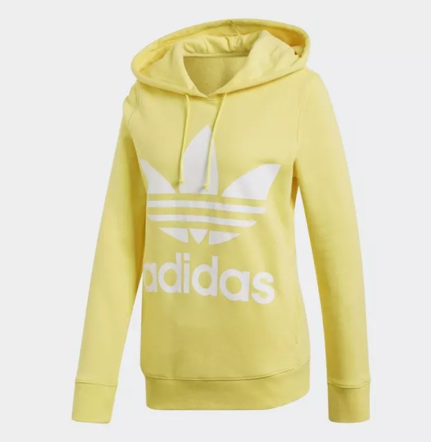 New Adidas Jumper For Women With Pockets Hoodie Yellow Lemon jacket CE2413 3