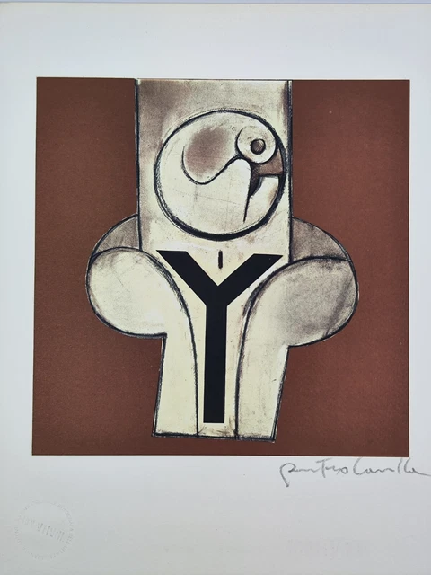 Pedro Cara (1921-2008) Litografía Opera Bolaffi Arte Firmada "Letra y "