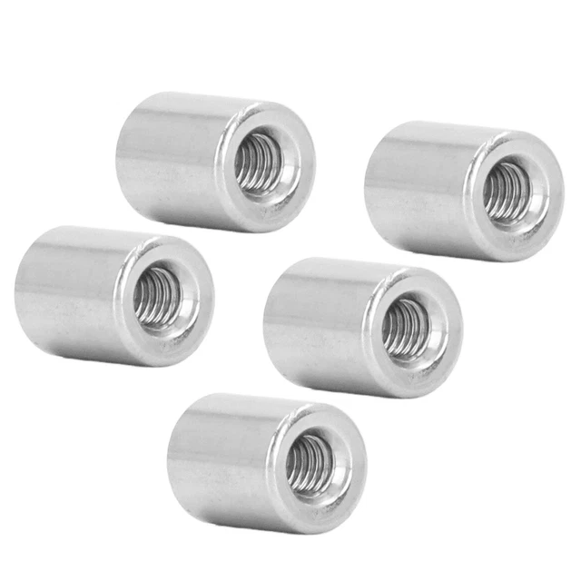 50 Pcs M4 X 0.7-8-L10mm Cylindrical Coupling Nut 304 Stainless Steel Coupling
