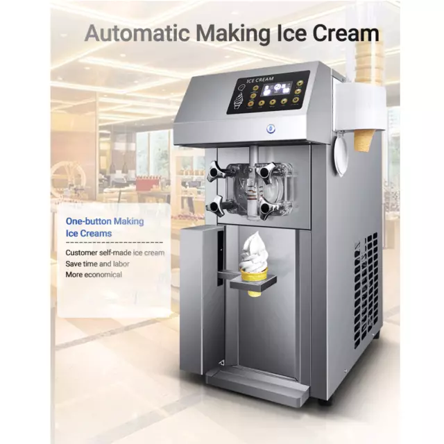 Commercial Automatic Ice Cream Machine Maker Single Flavor Soft Serve Ice Cream