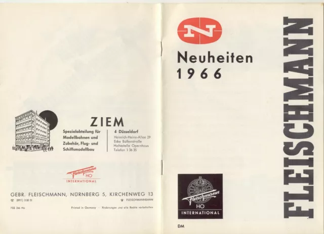 catalogo FLEISCHMANN 1966 Neuheiten  HO     D     aa