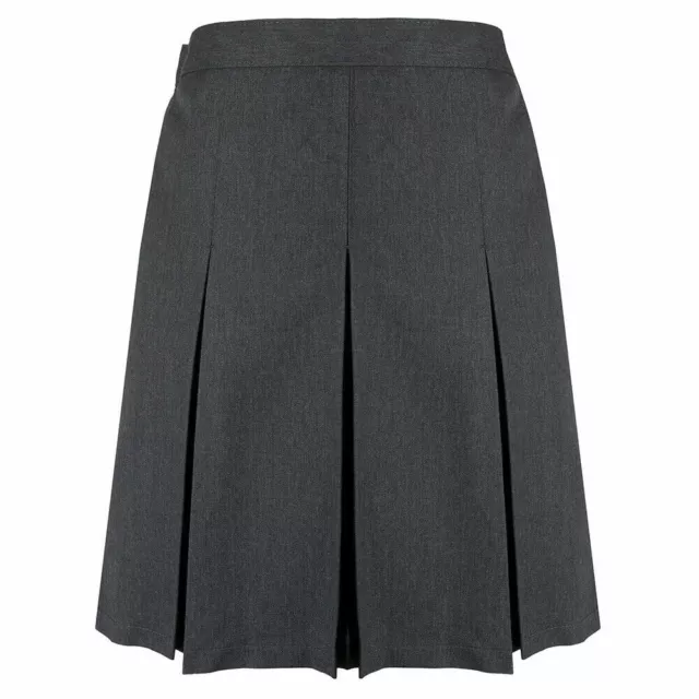 Girls School Skirts Kids Chainstore Teflon Uniform Pleated Adjustable Waist Grey