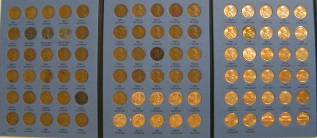 Complete Lincoln Wheat Penny Cent Collection Whitman Album 1941 - 1974 P D S Set