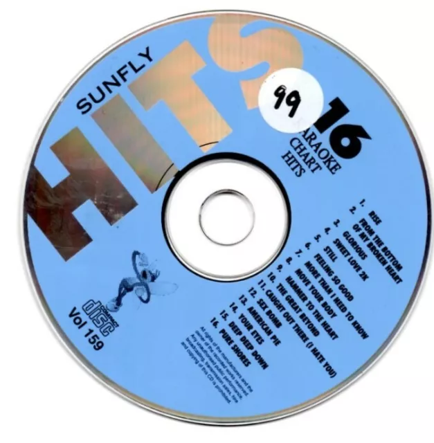 Sunfly Karaoke Hits Volume 159 16 Massive Hits CDG SF159