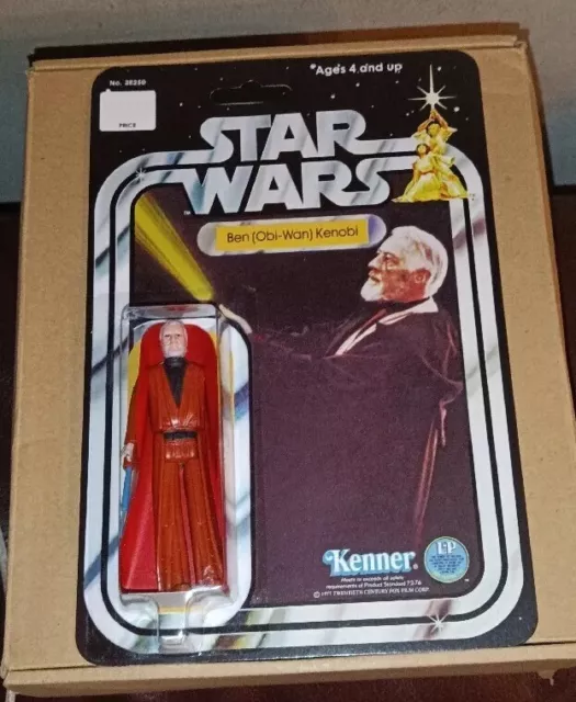 Star Wars Vintage 1977 Kenner Obi Wan Kenobi 12-Back A Cardback