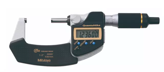 Mitutoyo 293-181-30 QuantuMike Digimatic Micrometer, 1-2"/25-50mm, .00005" *SH