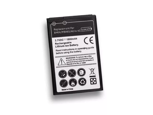 Batteria per Motorola Bh6x, Mb860, Atrix 4g, Olympus Droid X 1800mAH Merce Nuova