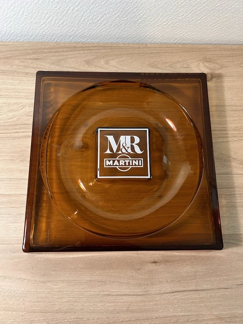 CENDRIER PUBLICITAIRE MARTINI vide poche verre jaune cadeau tabac objet fumeur EUR 9,00 - FR