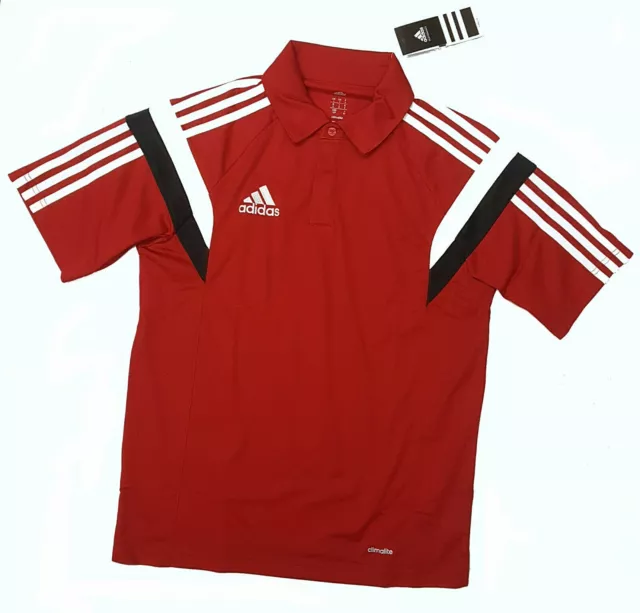 adidas Climalite Fitness Soccer Sport Freizeit Fussball Men Polo Shirt Trikot