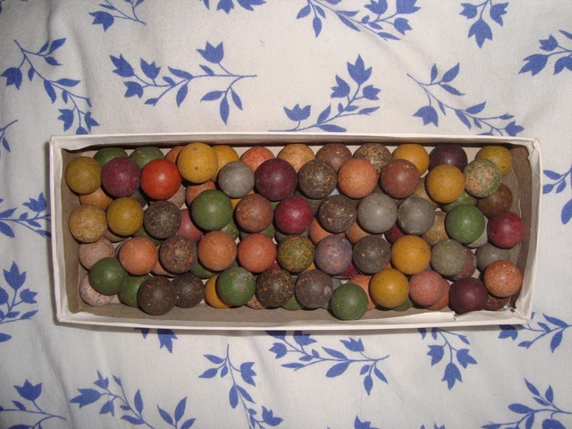 Collection billes en terre cuite année 1930 - Collection