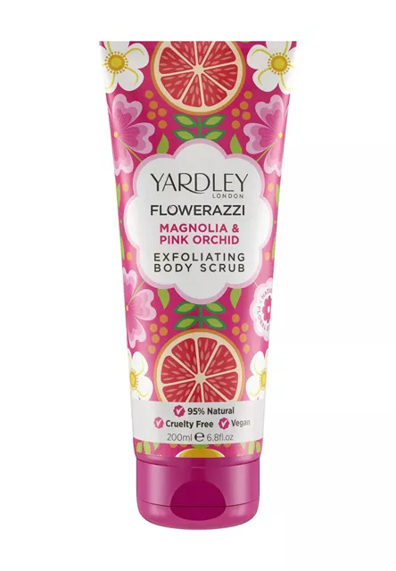 Yardley London Flowerazzi Peeling Magnolie und rosa Orchidee 200 ml