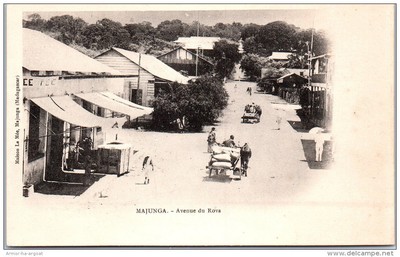 Boulevard RPPC Madagascar Tamatave Boulevard Augagneur Casa Dubois Edit Bachel ca1931 