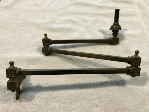 Antique gas light wall sconce fixture old vintage brass or bronze w/valve