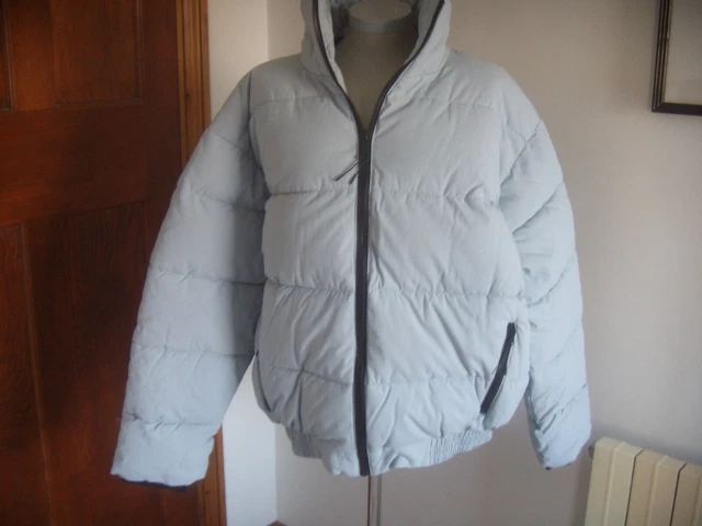 Giacca Buffer River Island Blu Chiaro Taglia L Oversize Unisex Nuova Con Etichette