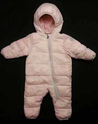 Baby GIRLS Clothes MICHAEL KORS Puffer Snowsuit Pramsuit Mitts 6-12 Months Read