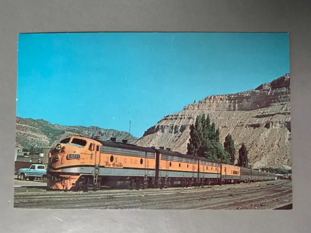 Vintage 60s 70s Denver & Rio Grande Zephyr Train Postcard Locomotive Vista-Dome