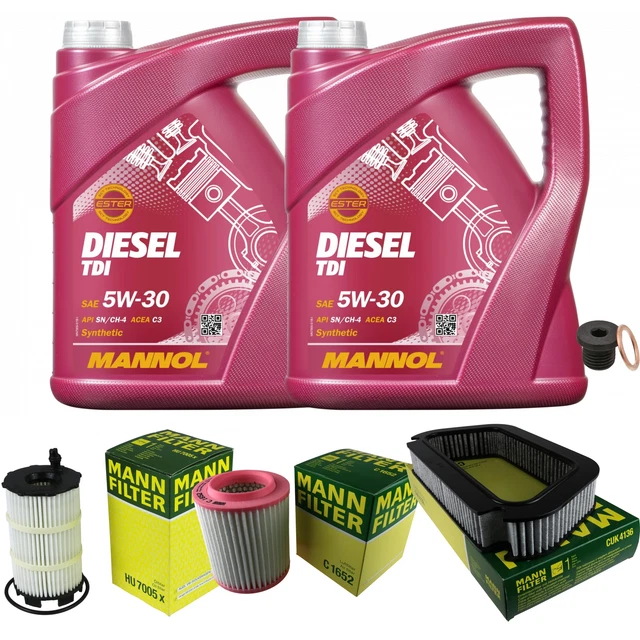 SCT Filter, Ölfilter + MANNOL Diesel TDI 5W-30 Motoröl API SN/CF 5 Li