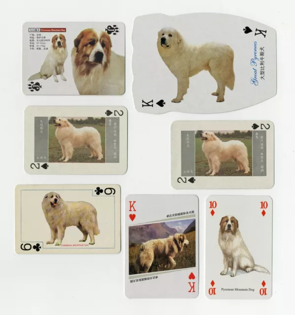 Pyrenean Mountain Dog Vintage Dog Collectable Single Playing Cards