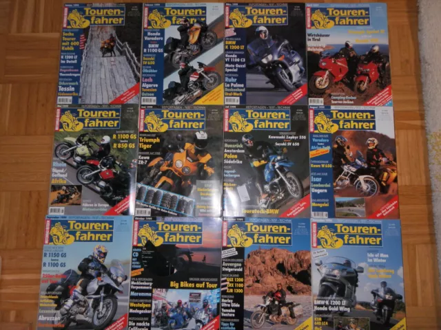 Zeitschtift Tourenfahrer Motorrad Reisen Jahrgang 1999 komplett + 12/98 + 1/2000