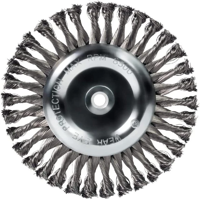 Mercer Industries 184020 Knot Wire Wheel 8 X 5/8 x 1/2 5/8 For Bench Steel Tool