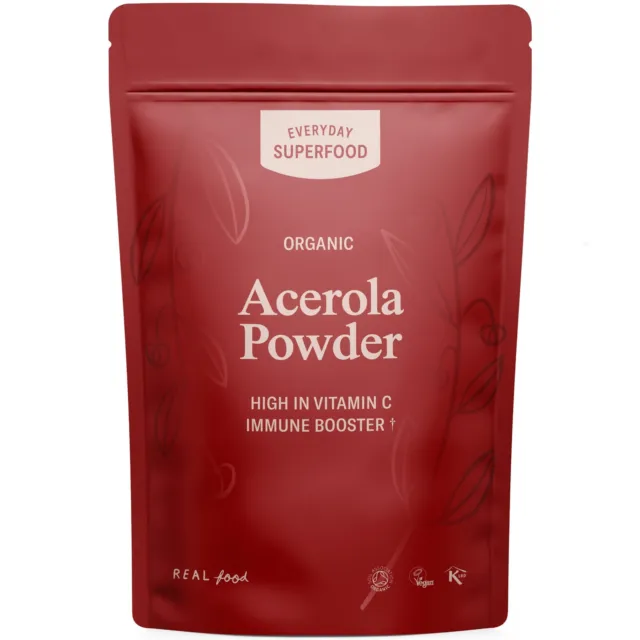 Organic Acerola Cherry Powder Freeze Dried Superfood Great In Acai & Maca Blend