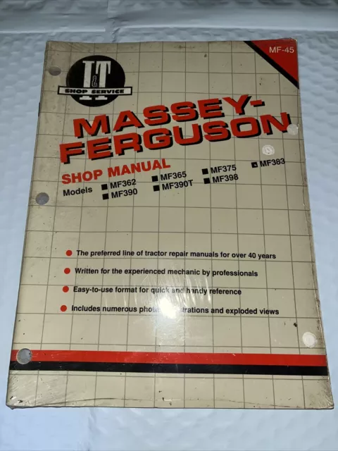 I&T Manual MF-45 Massey Ferguson MF362 MF365 MF375 MF383 MF390 MF390T MF398
