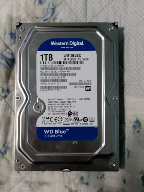 Western Digital Blue (SATA 6Gb/s, PC HA500, 1TB) Unità Disco Rigido