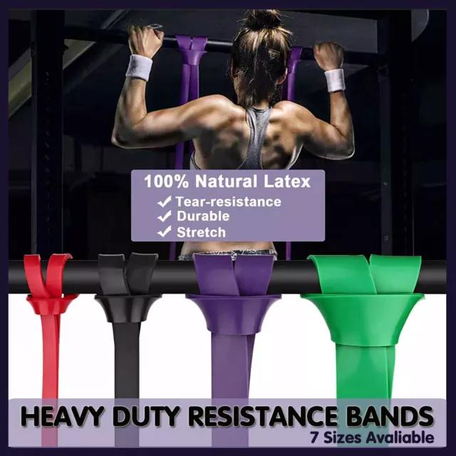 Heavy Duty Resistance Yoga bands loop Exercise Fitness Workout Band Gym Band AU