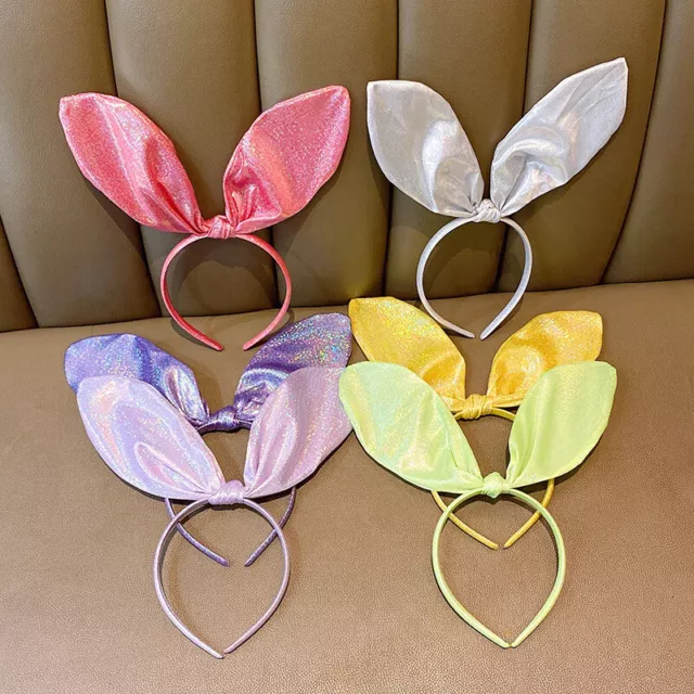 Fashion Colorful Rabbit Ears Hair Hoop Simple Multicolor Elastic Hairband