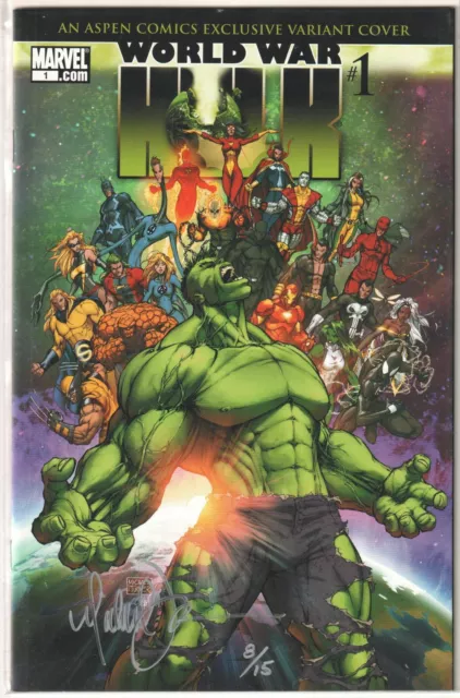 World War Hulk 1 Aspen Dynamic Forces Signed Michael Turner Df Coa Ltd 15 Marvel