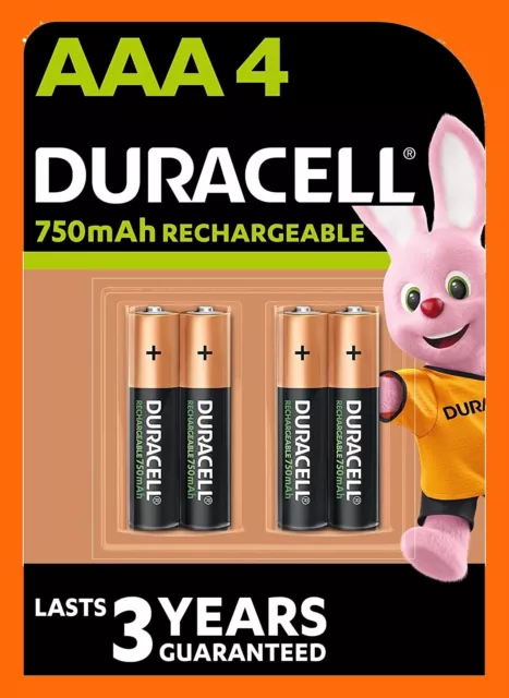 Duracell Akku AAA4 Recharge Batterien Micro HR03 DC2400 NiMH 750mAh 1.2 V  AAA 4